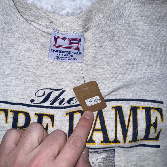 Vintage Notre Dame Fighting Irish Football Tradition Crewneck Sweatshirt Mens XL - Picture 4 of 6